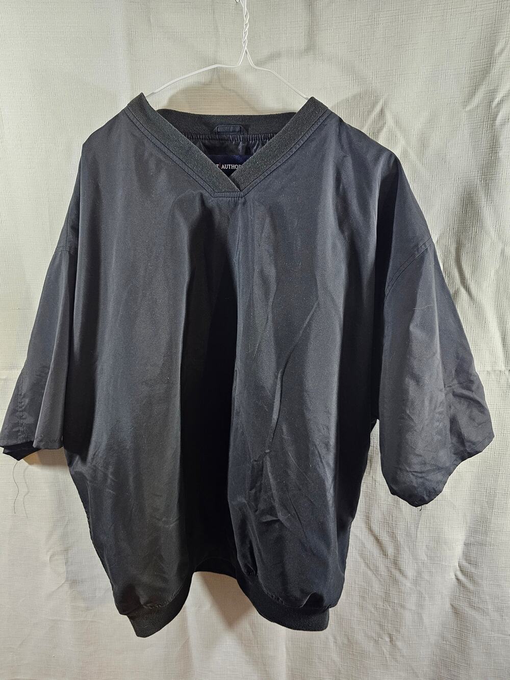 Port Authority Pullover Short sleeve Wind Water Resistant Black L